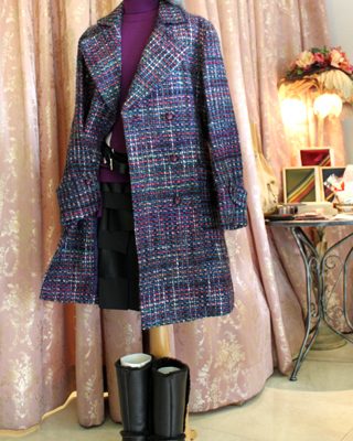 素材＆シルエット…オーソドックスなツウィードのコート