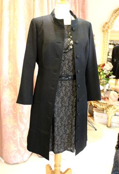 黒の羽織でフォーマルコート！