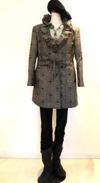 古い紬がこんなジャケットコートに！