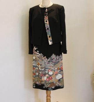 黒留袖のアンサンブルスーツ