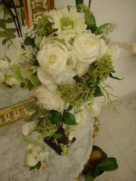 陽子さんのブライダルブーケは、アートフラワーのオーダーです♪♪♪