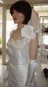 晶子さんの博多織ウェディングドレス・・・今日は中仮です！！