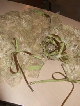 ゴールドのレースボレロ＆コサージュ★☆★