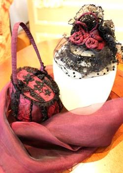 ドレスの生地でヘッドアクセ＆クラッシックなポーチ