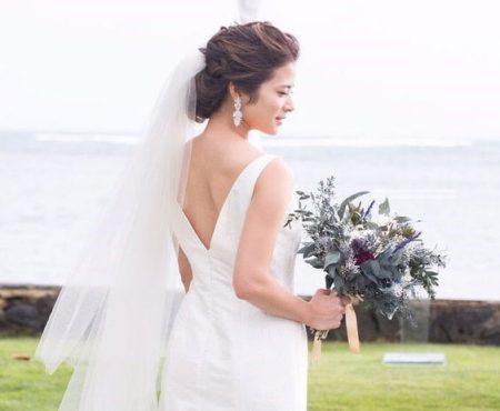 海外ウエディングに持ち運び容易な2WAYドレス