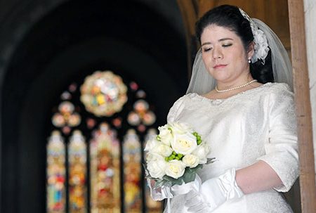 存在感のあるトレーンが美しいAライン