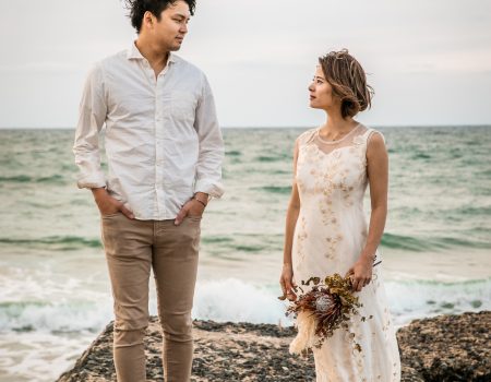 海辺で山で・・・自然の中でウェディングドレス