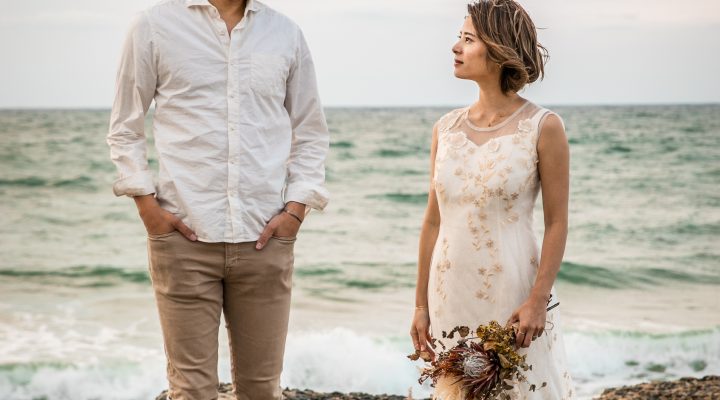 海辺で山で・・・自然の中でウェディングドレス